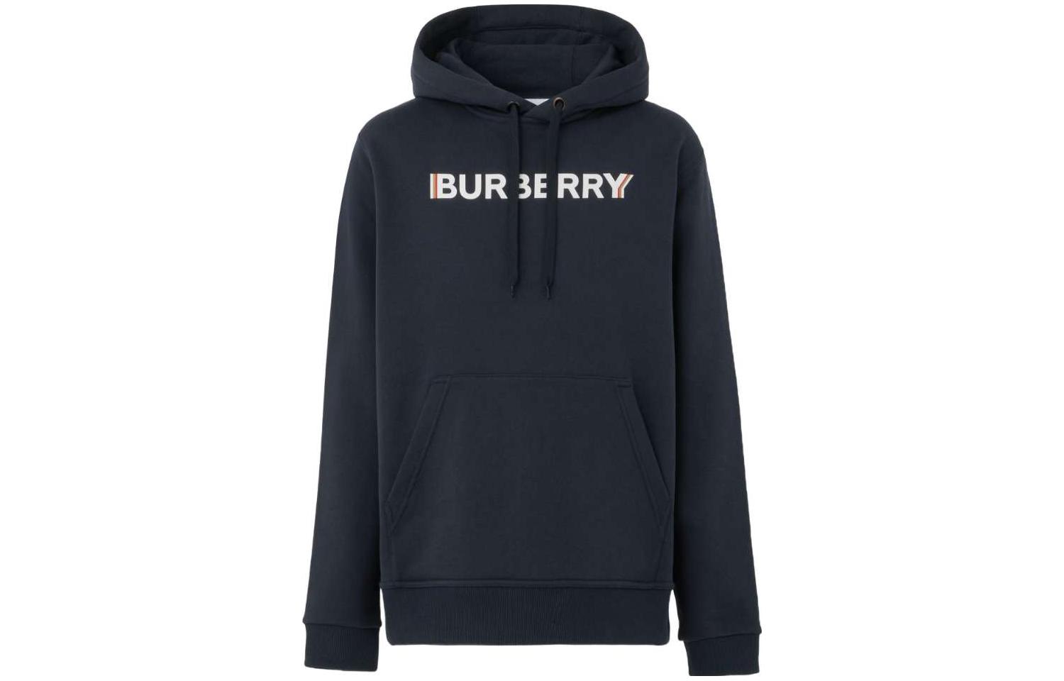 Burberry SS23  Logo Print Pullover Hoodie Long-Sleeve Sweatshirt. 80529781