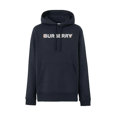 Burberry SS23 Logo Print Pullover Hoodie Long-Sleeve Sweatshirt. 80529781