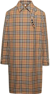 Burberry SS23 Long H-Line Trench Coat Brown Check Collar 80720171 Order Burberry SS23 Long H-Line Trench Coat Brown Check Collar 80720171