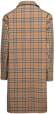 Burberry SS23 Long H-Line Trench Coat Brown Check Collar 80720171 Lookbook Burberry SS23 Long H-Line Trench Coat Brown Check Collar 80720171
