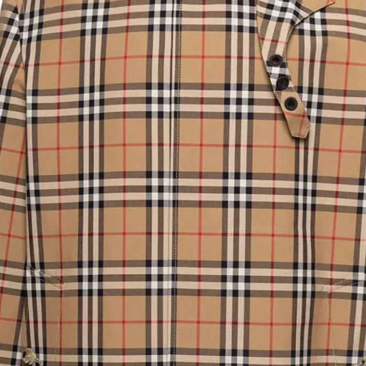 Burberry SS23  Long H-Line Trench Coat Brown Check Collar 80720171 圖 4