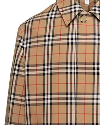 Burberry SS23 Long H-Line Trench Coat Brown Check Collar 80720171 Details for Burberry SS23 Long H-Line Trench Coat Brown Check Collar 80720171