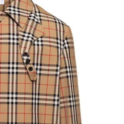 Burberry SS23 Long H-Line Trench Coat Brown Check Collar 80720171 Sizing Burberry SS23 Long H-Line Trench Coat Brown Check Collar 80720171