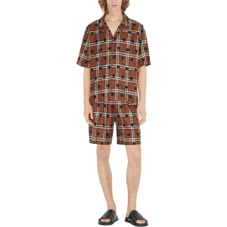 Burberry SS23  Loose-fit Shirt - Check Polka Dot in Dark Birch Brown. 80677961 圖 3