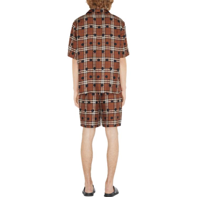 Burberry SS23  Loose-fit Shirt - Check Polka Dot in Dark Birch Brown. 80677961 圖 4