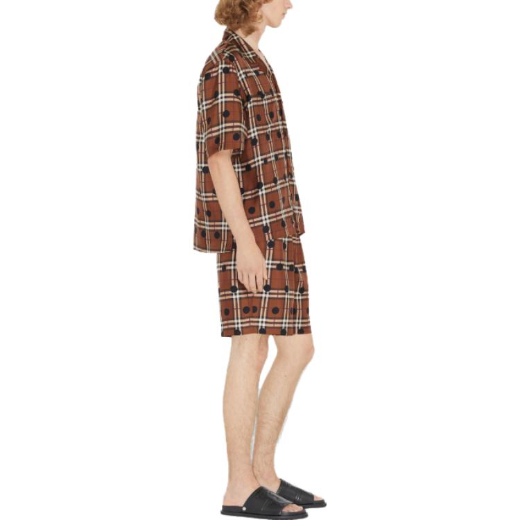 Burberry SS23  Loose-fit Shirt - Check Polka Dot in Dark Birch Brown. 80677961 圖 5