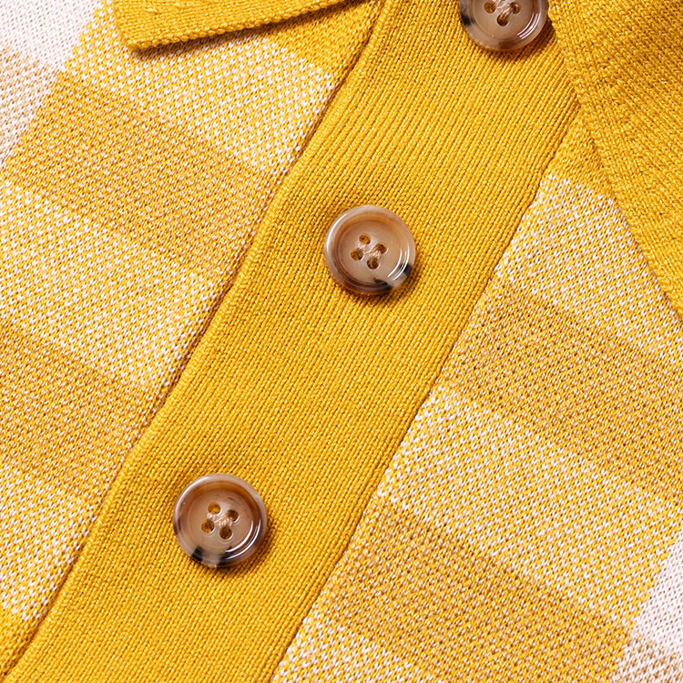 Purchase 博柏利 SS23 宽松版格子短袖马球衫 万寿菊黄 80659711