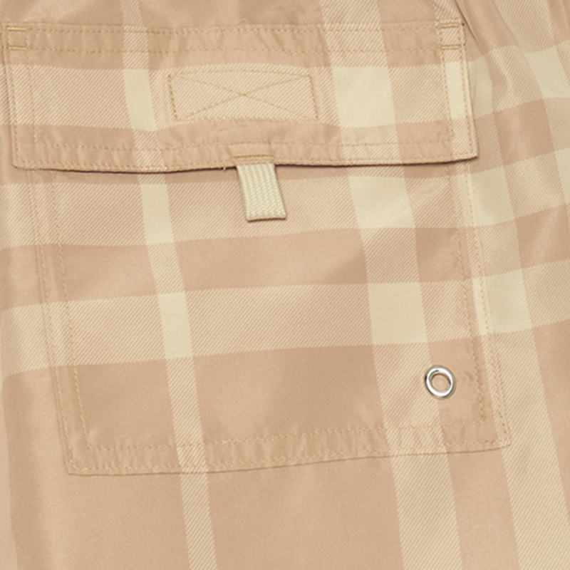 Details for Burberry SS23 中腰格紋抽繩休閒短褲 米色. 80685551