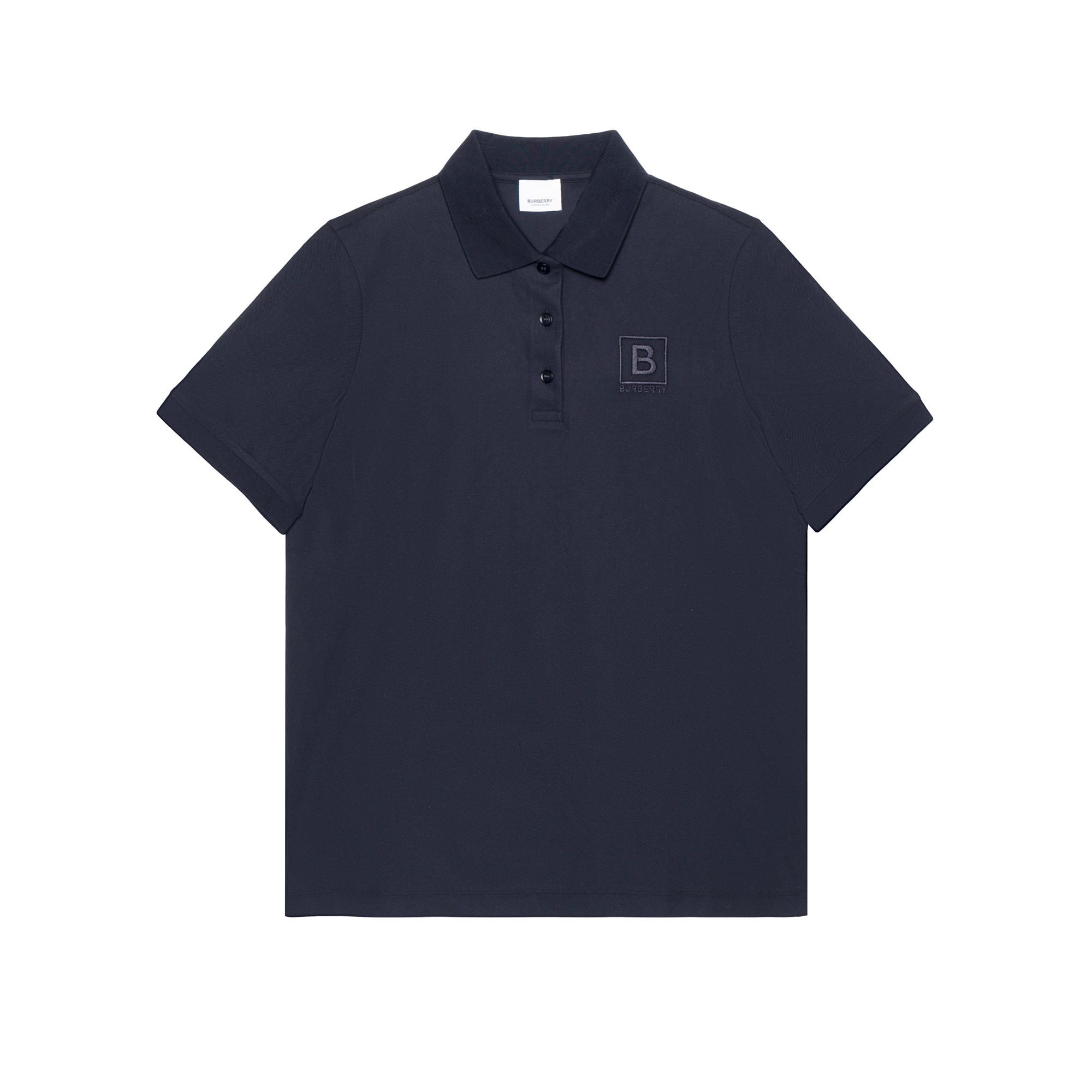 Order Burberry SS23 Polo Azul Marino Logo Camiseta de Manga Corta. 80526521