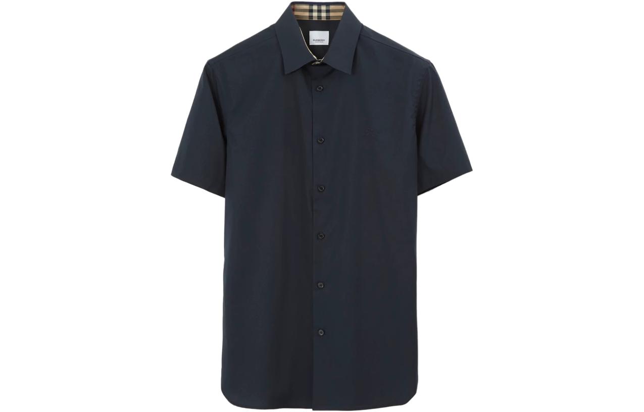 Burberry SS23  Navy Blue Single-Breasted Short-Sleeve Shirt 80718381 圖 2