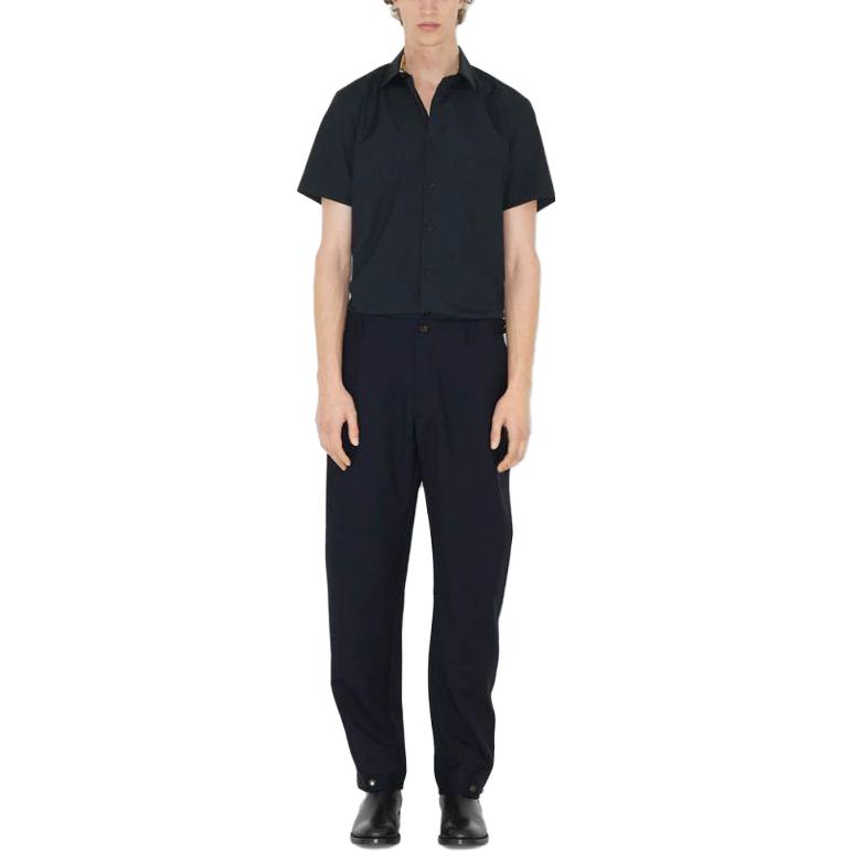 Burberry SS23  Navy Blue Single-Breasted Short-Sleeve Shirt 80718381 圖 3