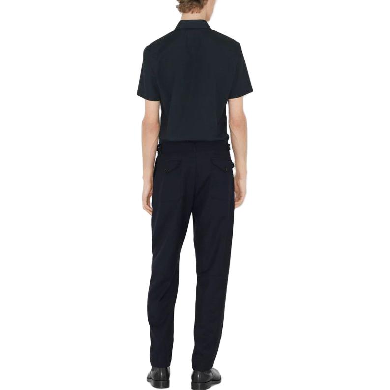 Burberry SS23  Navy Blue Single-Breasted Short-Sleeve Shirt 80718381 圖 4