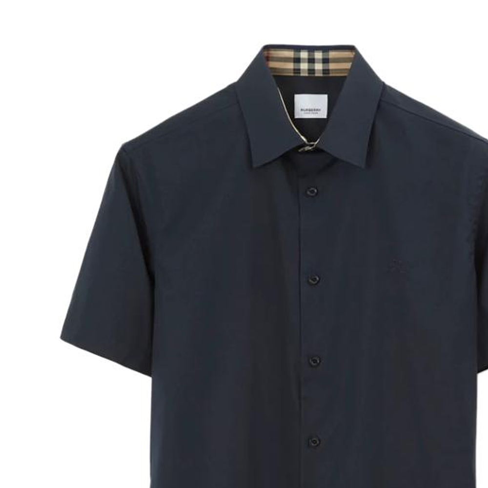 Burberry SS23  Navy Blue Single-Breasted Short-Sleeve Shirt 80718381 圖 6