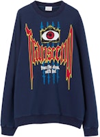 Burberry SS23 Navy Logo Eye Print Oversized Long Sleeve Sweatshirt. 80701521 Burberry SS23 Navy Logo Eye Print Oversized Long Sleeve Sweatshirt. 80701521