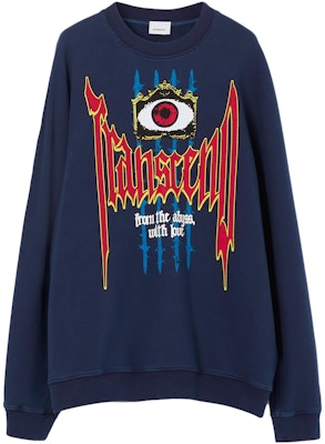 Burberry SS23 Navy Logo Eye Print Oversized Long Sleeve Sweatshirt. 80701521 Order Burberry SS23 Navy Logo Eye Print Oversized Long Sleeve Sweatshirt. 80701521