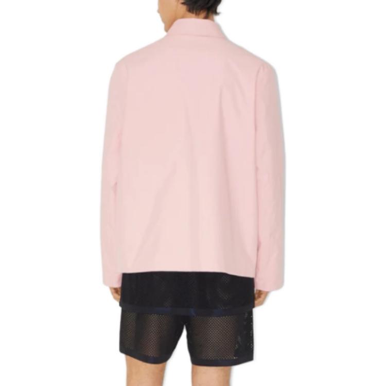 Burberry SS23  Pink Logo Embroidered Long-Sleeve Square-Neck Shirt. 80715081 圖 4