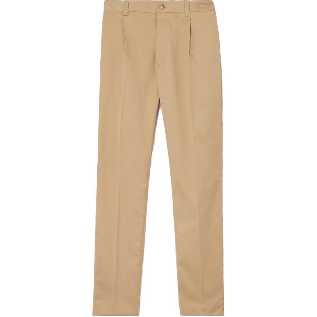 Burberry SS23  Pleated Straight-Leg Casual Pants in Archive Beige. 80656771
