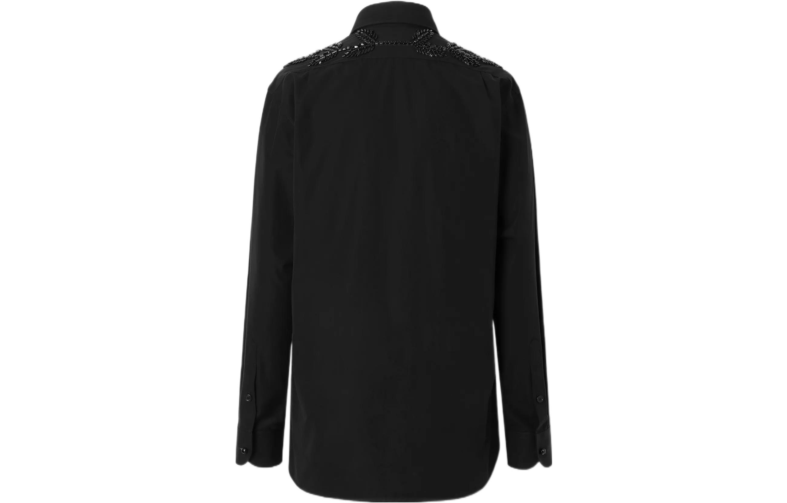 Lookbook Burberry SS23  Single-Breasted Long-Sleeve Dress Shirt Black 80643061