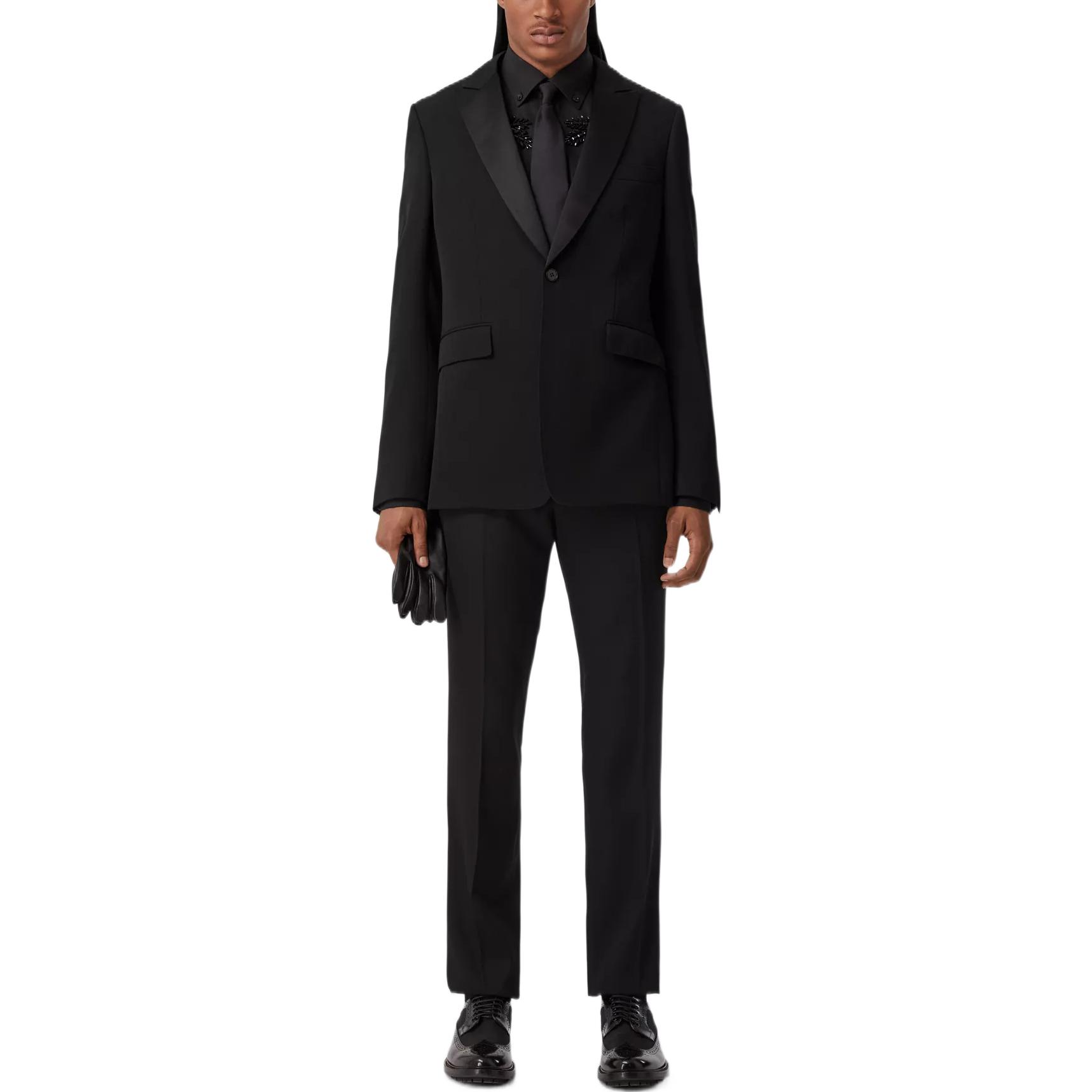 Purchase Burberry SS23  Single-Breasted Long-Sleeve Dress Shirt Black 80643061