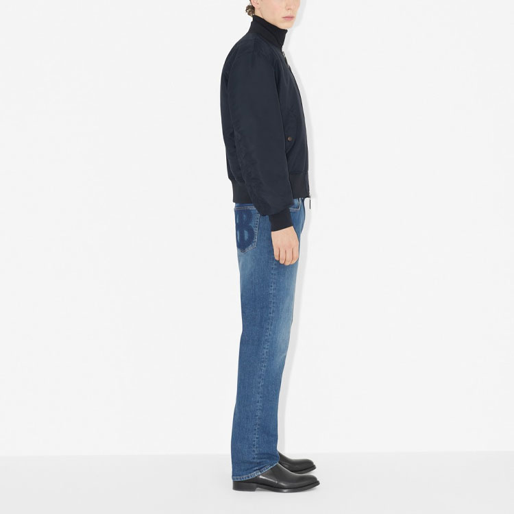 Purchase Burberry SS23  Smoked Navy Logo Print Bomber Jacket. 80656321