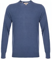 Burberry SS23 Solid Blue Crewneck Long Sleeve Knit Sweater 40228251 Burberry SS23 Solid Blue Crewneck Long Sleeve Knit Sweater 40228251