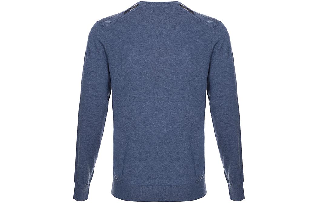 Lookbook Burberry SS23 Baju Sejuk Jalinan Lengan Panjang Biru Padu 40228251