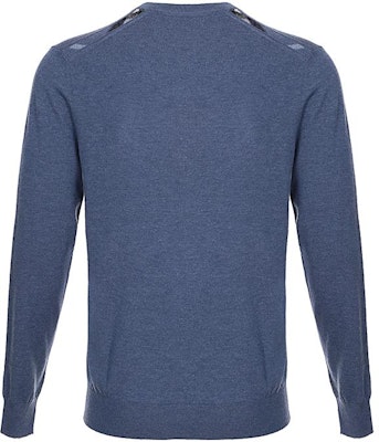 Burberry SS23 Baju Sejuk Jalinan Lengan Panjang Biru Padu 40228251 Lookbook Burberry SS23 Baju Sejuk Jalinan Lengan Panjang Biru Padu 40228251