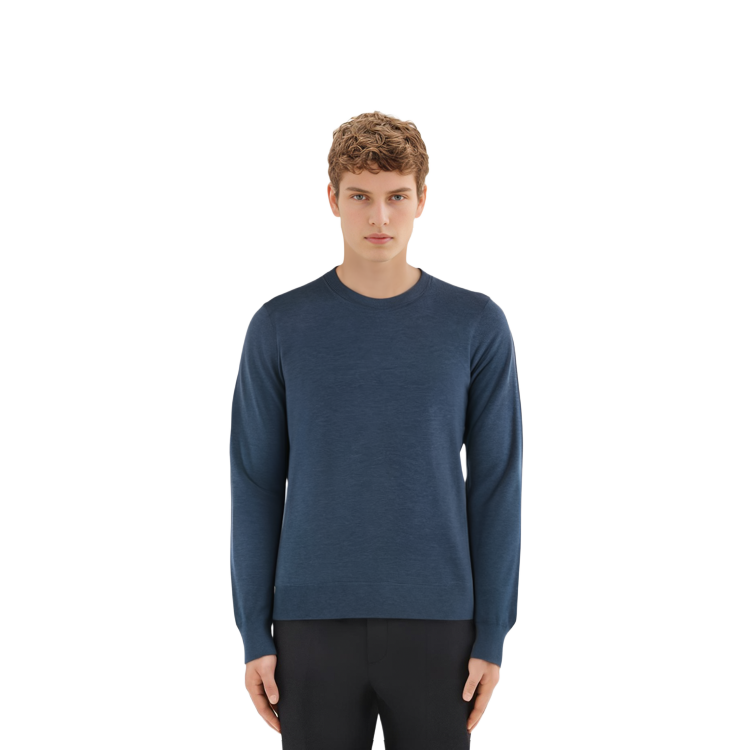 Details for Burberry SS23 Baju Sejuk Jalinan Lengan Panjang Biru Padu 40228251