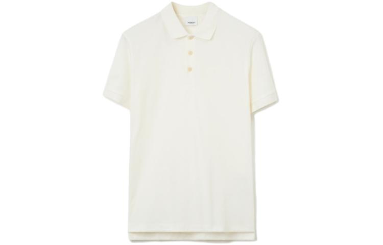 Burberry SS23  Solid Button Casual Short Sleeve Polo Shirt Warm White. 80706491 圖 2
