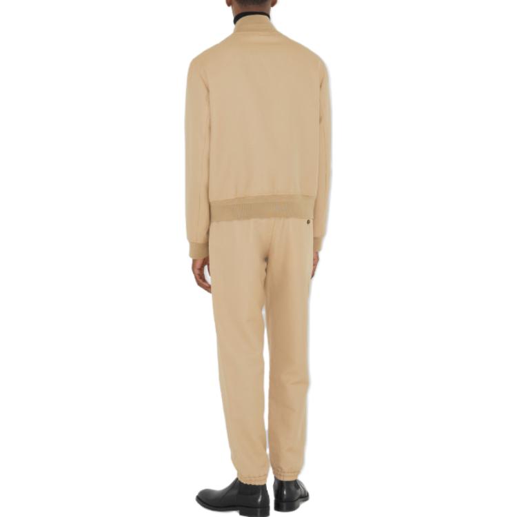 Shop 버버리 SS23 솔리드 버튼 조거 팬츠 소프트 베이지. 80656851