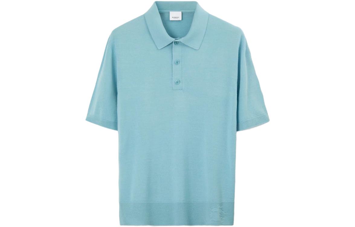 Burberry SS23  Solid Casual Polo Shirt Denim Blue. 80703201 圖 2