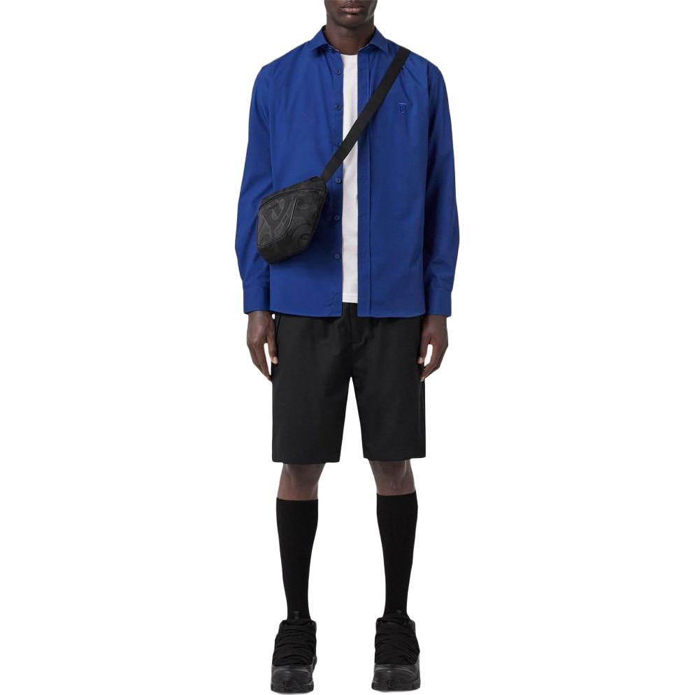Lookbook Burberry SS23  Solid Casual Single-Breasted Shirt Blue 80618161