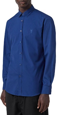 Burberry SS23 Solid Casual Single-Breasted Shirt Blue 80618161 Purchase Burberry SS23 Solid Casual Single-Breasted Shirt Blue 80618161