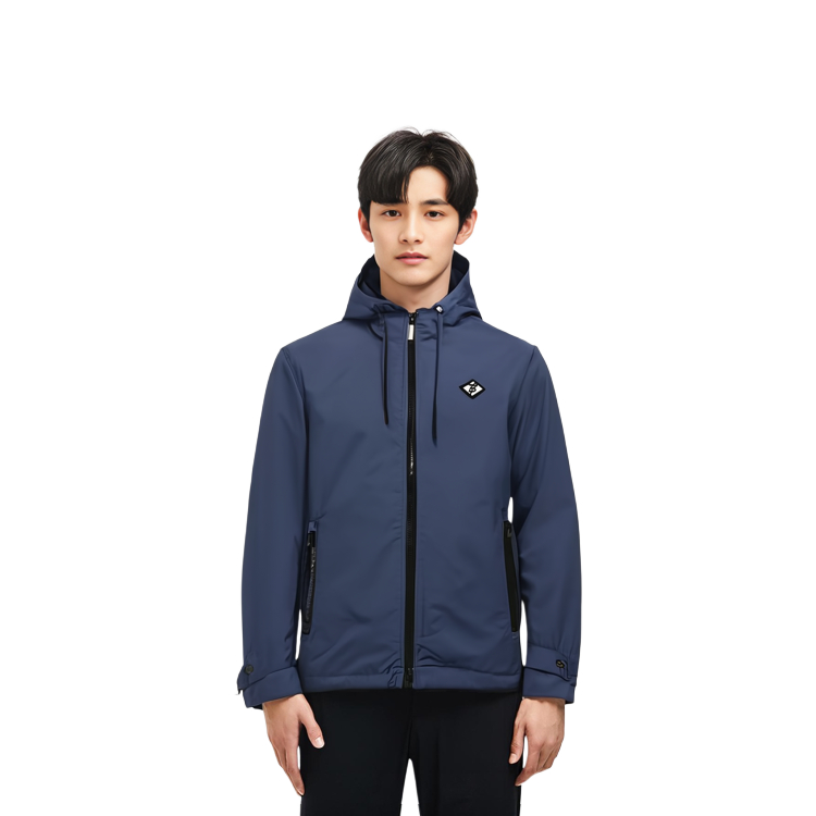 Shop バーバリー SS23 ソリッドカラー カジュアル スポーツ フーディ ジャケット ブルー 80469771