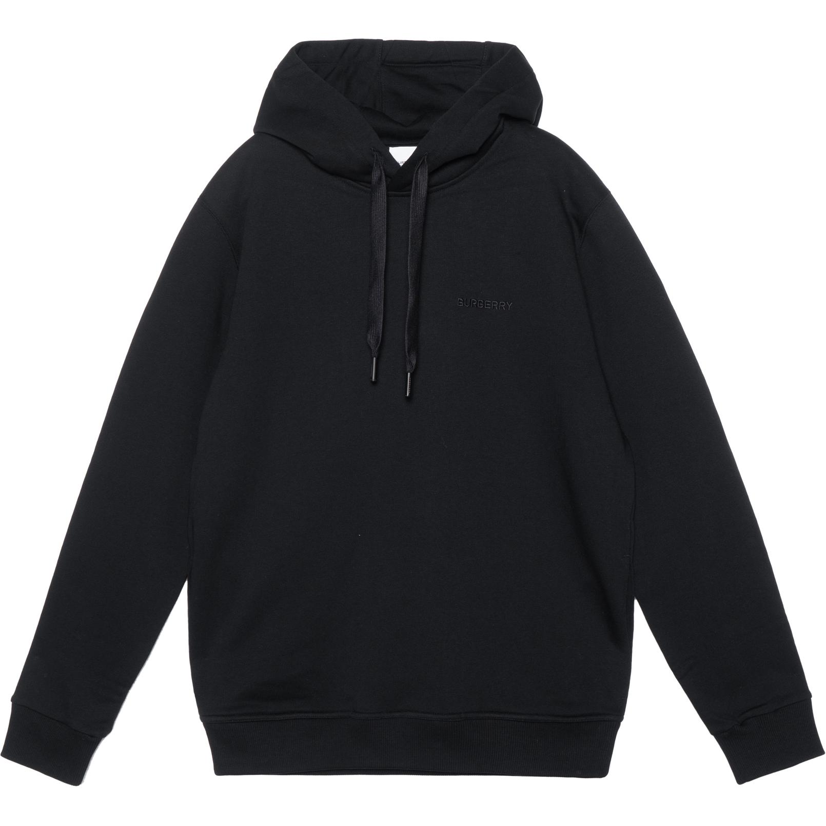 Burberry SS23  Solid Color Hoodie with Drawstring Black 80727131