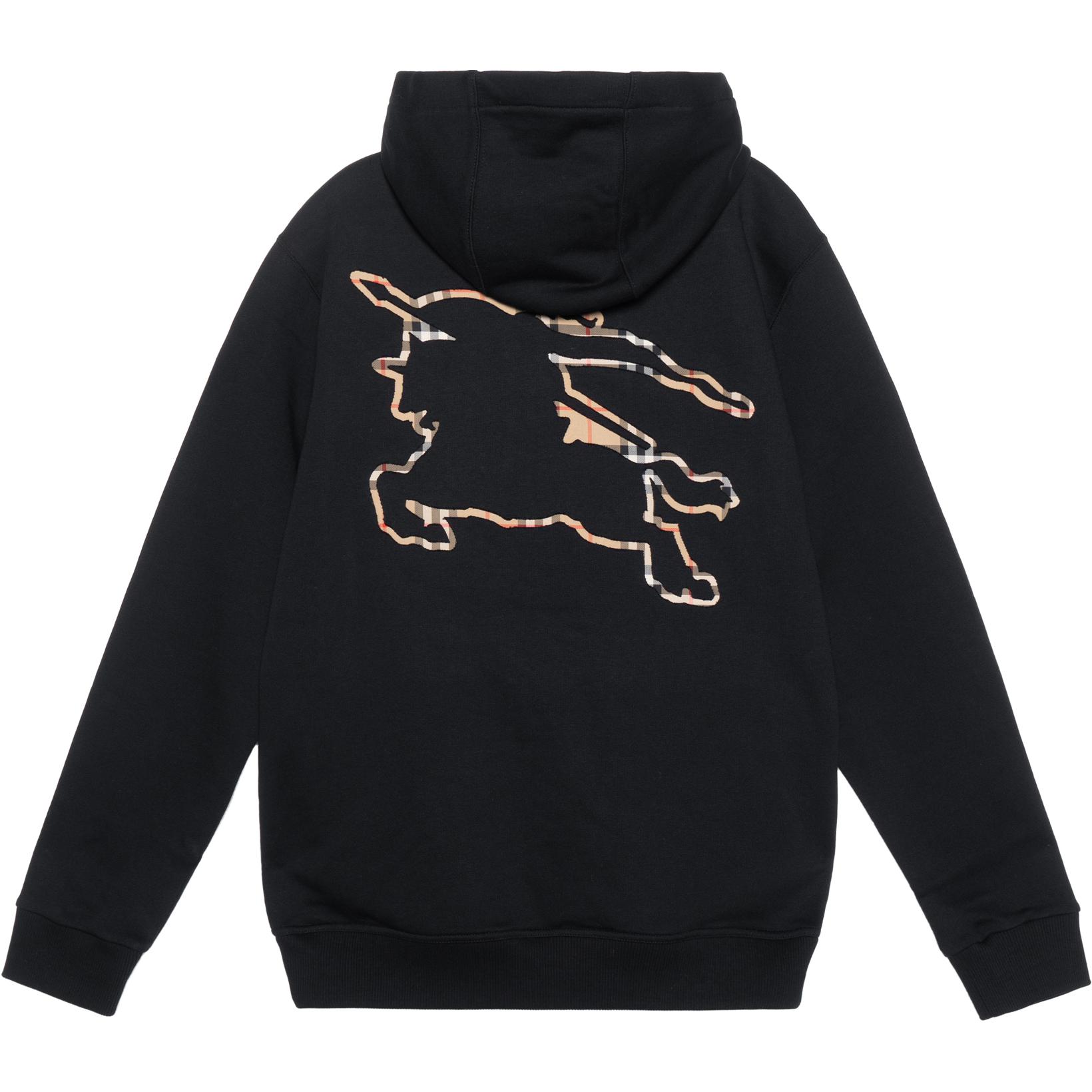 Burberry SS23  Solid Color Hoodie with Drawstring Black 80727131 圖 3