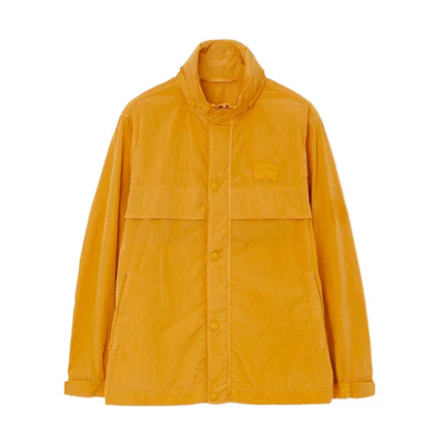 Burberry SS23 Solid Color Nylon Jacket with Equestrian Patch in Marigold Yellow. 80655571