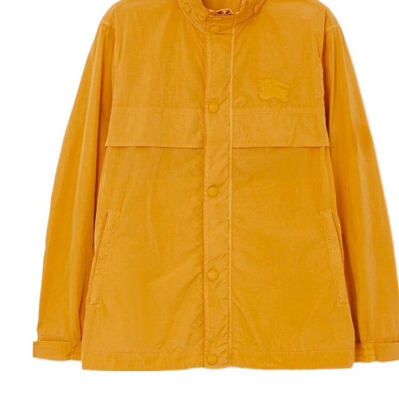 Burberry SS23  Solid Color Nylon Jacket with Equestrian Patch in Marigold Yellow. 80655571 圖 7