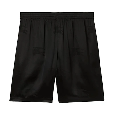Burberry SS23 Solid Color Straight Casual Shorts Black 80717011