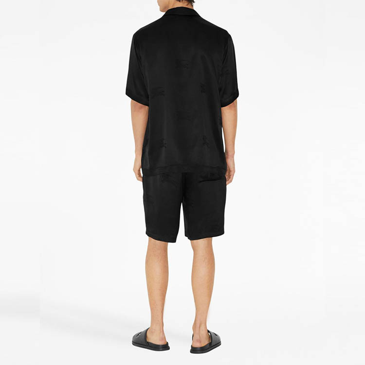 Shop 博柏利 SS23 纯色直筒休闲短裤 黑色 80717011