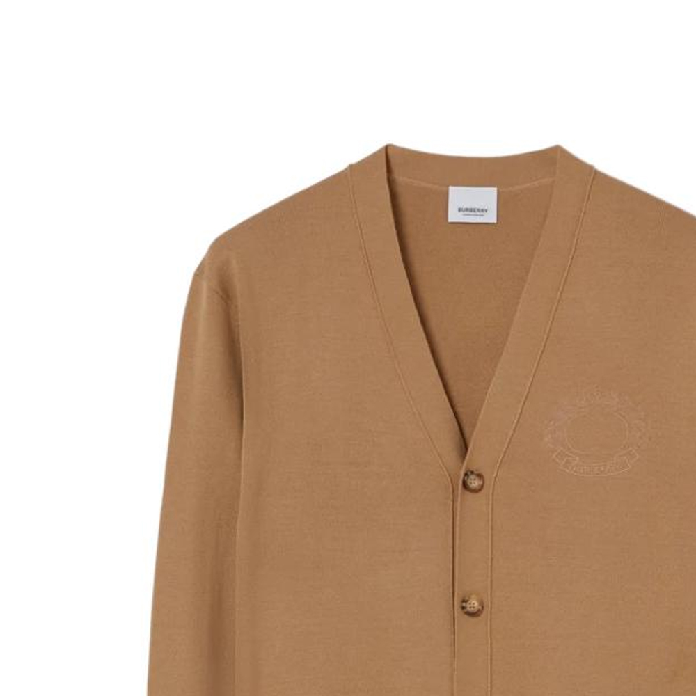 Burberry SS23  Solid Embroidered Wool Sweater Camel Color 80655941 圖 6
