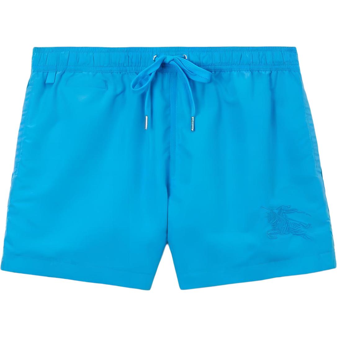 Burberry SS23  Solid Logo Embroidered Drawstring Swim Shorts Blue 80712421