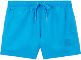 Order Burberry SS23 Shorts de Natación Azules con Logo Bordado y Cordón Ajustable 80712421