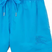 Sizing Burberry SS23 Shorts de Natación Azules con Logo Bordado y Cordón Ajustable 80712421