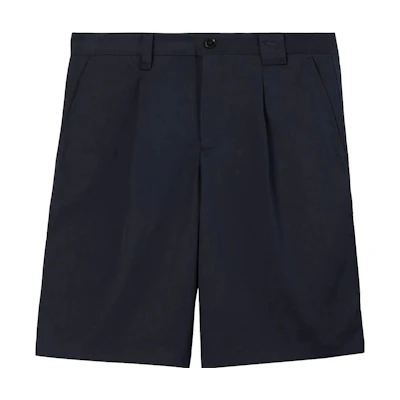 Burberry SS23 Solid Navy Straight-Leg Utility Shorts with Pockets. 8072941