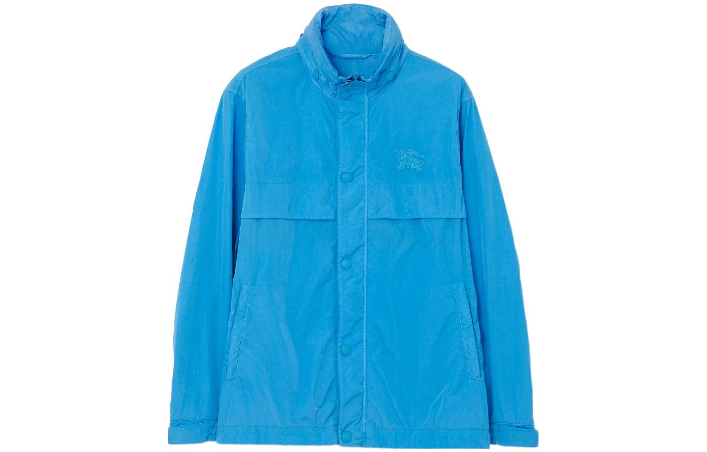 Burberry SS23  Solid Nylon Jacket with Equestrian Logo Patch - Vibrant Blue. 80658491 圖 2