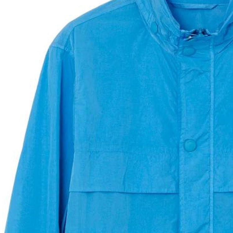 Burberry SS23  Solid Nylon Jacket with Equestrian Logo Patch - Vibrant Blue. 80658491 圖 5