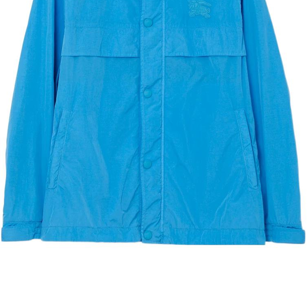Burberry SS23  Solid Nylon Jacket with Equestrian Logo Patch - Vibrant Blue. 80658491 圖 7