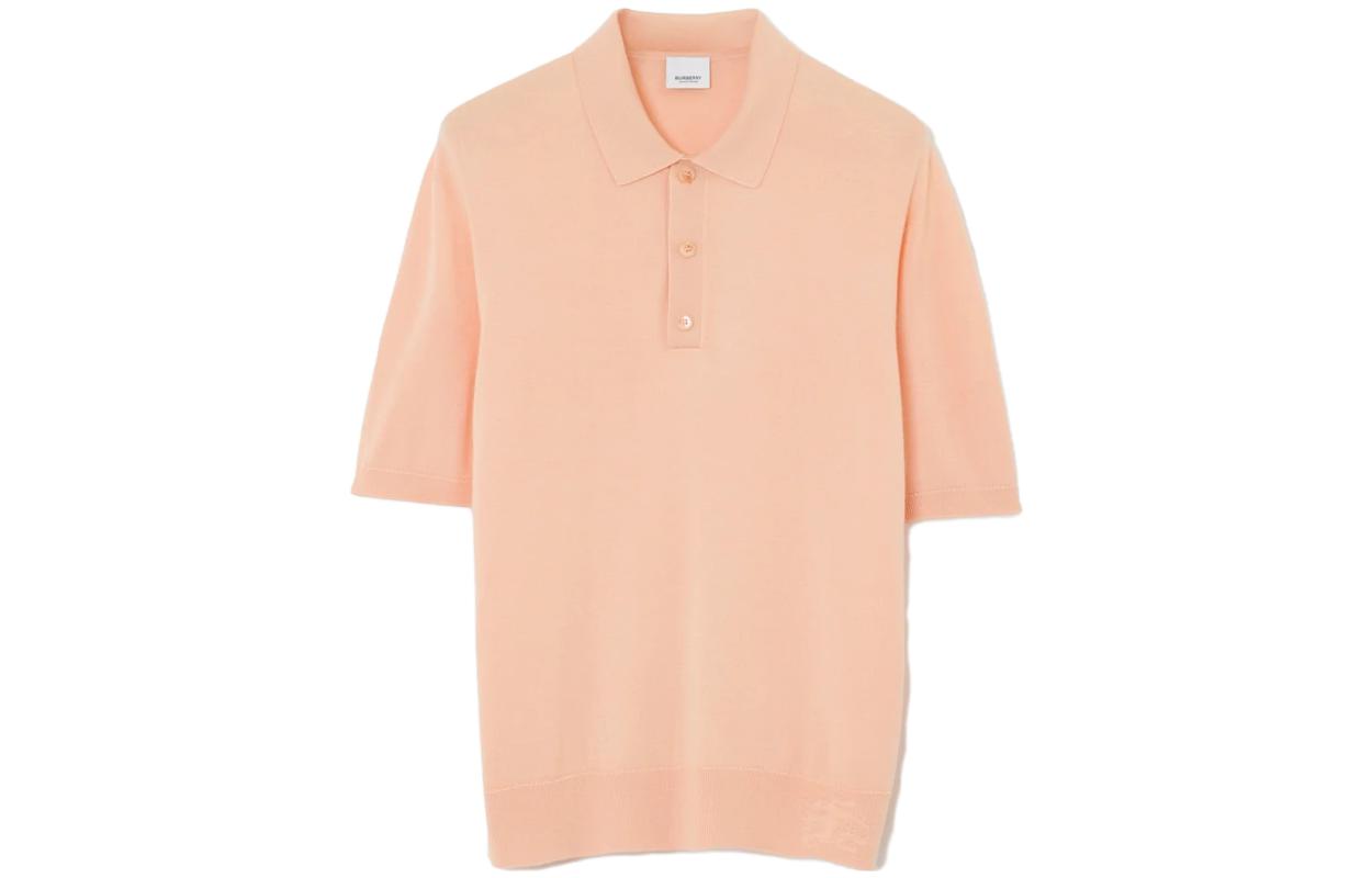 Order Burberry SS23  Solid Peach Pink Polo Shirt with Collar. 80713751