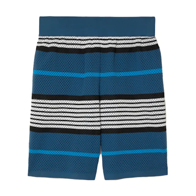 Burberry SS23 Striped Mesh Casual Shorts - Deep Navy Blue. 80678861